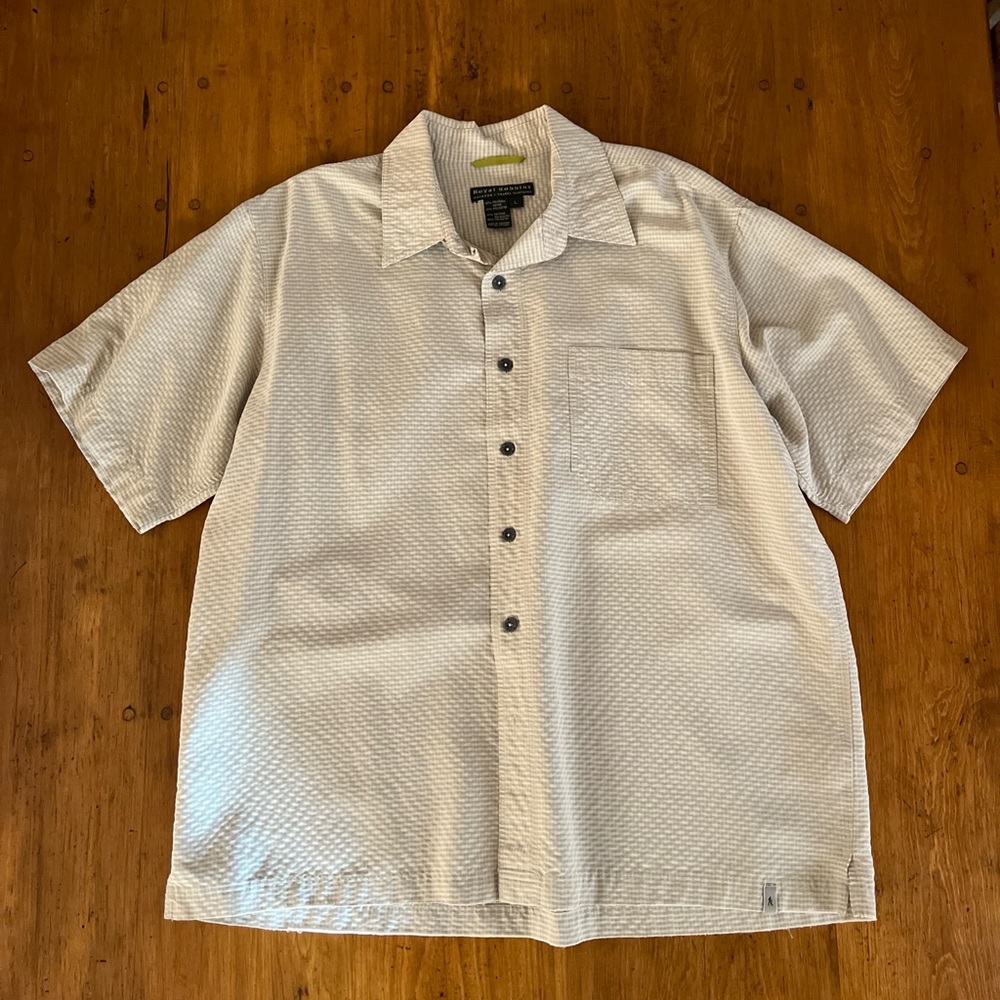 Royal Robbins Light Beige Checkered Shirt
